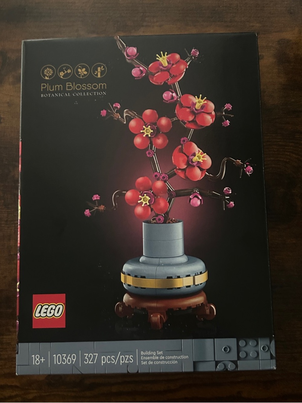 LEGO Plum Blossom Botanical Collection - Red and Pink Blossoms with Brown Base